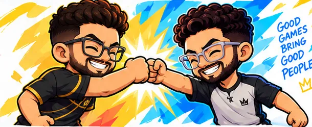 The two Smash Kings rivals share a friendly fist bump.